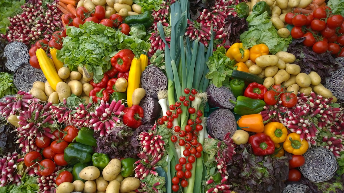 Fresh immune-boosting ingredients and healthy nutrition
